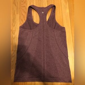 Purple lululemon swiftly tank top